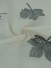 Gingera Maple Leaves Embroidered Sheer Fabric Samples (Color: Cadet Grey)