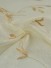 Gingera Branch Leaves Embroidered Concealed Tab Top Sheer Curtains Panels White (Color: Beige)