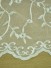 Gingera Branch Floral Embroidered Concealed Tab Top Sheer Curtains Panels White Trimming Hem
