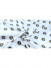 Wallaga 8124AS Fashion Daisy Pattern Satin Fabric Samples(Color: White)