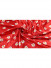 Wallaga 8124AS Fashion Daisy Pattern Satin Fabric Samples(Color: Bright red)