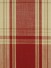 Hudson Yarn Dyed Big Plaid Blackout Double Pinch Pleat Curtains (Color: Cardinal)