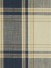 Hudson Yarn Dyed Big Plaid Blackout Custom Made Curtains (Color: Bondi blue)