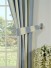 Moonbay Stripe Double Pinch Pleat Cotton Curtains Decorative Tiebacks
