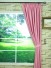 Swan Pink and Red Solid Double Pinch Pleat Ready Made Curtains