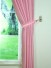 Swan Pink and Red Solid Eyelet Ready Made Curtains Rope Tiebacks