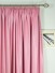 Swan Pink and Red Solid Pencil Pleat Ready Made Curtains Heading Style