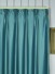 Swan Gray and Blue Solid Custom Made Curtains (Heading: Versatile Pleat)
