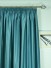 Swan Gray and Blue Solid Pencil Pleat Ready Made Curtains Heading Style