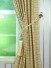 Hudson Cotton Blend Small Plaid Tab Top Curtain Tassel Tieback