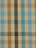 Paroo Cotton Blend Middle Check Double Pinch Pleat Curtain (Color: Capri)