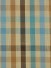 Paroo Cotton Blend Middle Check Versatile Pleat Curtain (Color: Capri)