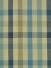 Paroo Cotton Blend Middle Check Double Pinch Pleat Curtain (Color: Bondi blue)