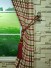 Paroo Cotton Blend Middle Check Concaeled Tab Top Curtain Tassel Tieback
