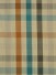 Paroo Cotton Blend Middle Check Double Pinch Pleat Curtain (Color: Celadon Blue)