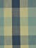 Paroo Cotton Blend Bold-scale Check Double Pinch Pleat Curtain (Color: Bondi blue)