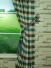 Paroo Cotton Blend Bold-scale Check Concaeled Tab Top Curtain Tassel Tieback