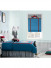 QYBHF737 High Quality Chenille Blue Custom Made Roman Blinds For Home Decoration(Color: F737a with flat bottom)