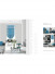 QYBHF742 High Quality Chenille Blue Custom Made Roman Blinds For Home Decoration