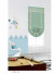 QYBHF751 High Quality Chenille Green Custom Made Roman Blinds For Home Decoration(Color: F751b with fan shaped bottom)