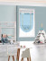 QYBHF752 High Quality Chenille Sky Blue Custom Made Roman Blinds For Home Decoration