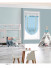 QYBHF752 High Quality Chenille Sky Blue Custom Made Roman Blinds For Home Decoration(Color: F752a with fan shaped bottom)