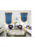 QYBHM1107 High Quality Blockout Custom Made Dark Blue Roman Blinds For Home Decoration