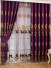 Hebe Traditional Damask Velvet Fabric Sample (Color: Purple)