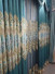QYC125HA Hebe European Floral Luxury Damask New Chenille Embroidered Blue Ready Made Eyelet Curtains(Color: Blue)