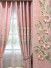 QY2168HD Lachlan Embroidered Floral Thick Chenille Ready Made Curtains