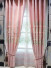 QY2168H Lachlan Embroidered Floral Thick Chenille Custom Made Curtains(Color: Pink)