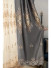QYC225PA Bimberi Flower Queen Luxury Damask Embroidered Blue Green Pink Grey Ready Made Eyelet Curtains(Color: Grey)