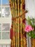 Maia Vintage Damask Goblet Pleat Velvet Curtains Tassel Tiebacks