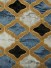 Maia Geometrical Velvet Curtains Fabrics Per Quarter Meter (Color: French blue)