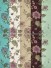 Silver Beach Embroidered Full Blossom Faux Silk Fabric Sample (Color: Maroon)