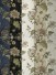 Silver Beach Embroidered Full Blossom Faux Silk Fabric Sample (Color: Ecru)