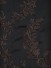 Silver Beach Embroidered Plush Vines Faux Silk Fabric Sample (Color: Dark brown)