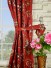 Silver Beach Embroidered Cheerful Double Pinch Pleat Faux Silk Curtains Decorative Tiebacks