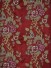Silver Beach Embroidered Forest Theme Faux Silk Fabric Sample (Color: Crimson)