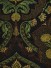 Silver Beach Embroidered Colorful Damask Faux Silk Fabric Sample (Color: Black)