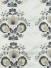 Silver Beach Embroidered Blossom Faux Silk Fabric Sample (Color: Black)