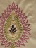 Silver Beach Embroidered Extravagant Goblet Faux Silk Curtains (Color: Wheat)