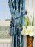 Halo Embroidered Peony Eyelet Dupioni Silk Curtains Tassel Tiebacks