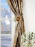 Halo Embroidered Vase Damask Concealed Tab Top Dupioni Curtains Holdbacks