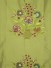 Halo Embroidered Vase Tab Top Dupioni Silk Curtains (Color: Olive)