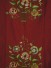 Halo Embroidered Vase Dupioni Silk Fabric Sample (Color: Burgundy)