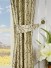 Halo Trendy Embroidered Plants Double Pinch Pleat Dupioni Silk Curtains Decorative Tiebacks