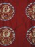 Halo Embroidered Chinese-inspired Dragon Motif Dupioni Silk Fabric Sample (Color: Burgundy)