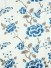 Halo Embroidered Hollyhocks Dupioni Silk Fabric Sample (Color: Ivory)