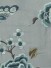 Halo Embroidered Hollyhocks Dupioni Silk Fabric Sample (Color: Ash grey)